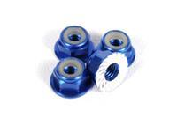 M4 Serrated Nylon Lock Nut (Blue) (4pcs) (AXA1046)