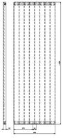 Plieger Perugia designradiator verticaal middenaansluiting 1806x608 mm 1070 W, wit