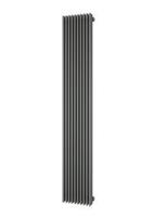 Plieger Antika Retto designradiator verticaal middenaansluiting 1800x295mm 1111W parelgrijs (pearl grey)