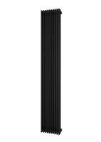 Plieger Antika Retto designradiator verticaal middenaansluiting 1800x295 mm 1111 W, zwart grafiet (black graphite)