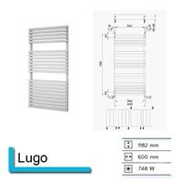 Boss&wessing Handdoekradiator  Lago 1182 x 600 mm (13 kleuren)