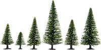 Set bomen Spar Hoogte (min.): 50 mm Hoogte (max.): 140 mm NOCH 26825 Donkergroen 25 stuks