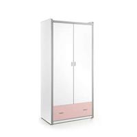 vipack 2-deurs kledingkast Bonny - lichtroze - 202x97x60 cm