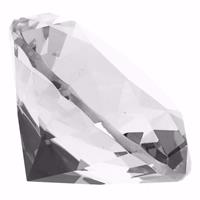 Bellatio Transparante nep diamant 8 cm van glas