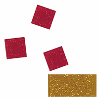Rayher hobby materialen Acryl glitter mozaiek goud 1 cm
