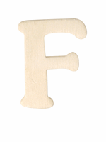 Houten letter F 4 cm