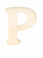 Houten letter P 4 cm