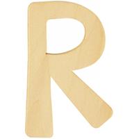 Rayher hobby materialen Houten letter R 6 cm