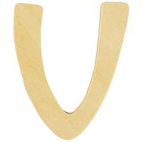 Rayher hobby materialen Houten letter V 6 cm