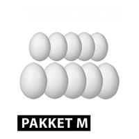 Rayher hobby materialen Piepschuim eieren pakket 10 stuks medium