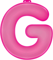 Opblaas letter G roze