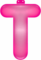 Opblaas letter T roze