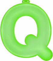 Opblaas letter Q groen