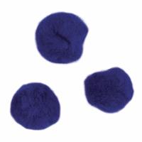 Rayher hobby materialen Knutsel pompons 70 stuks 7 mm donkerblauw