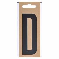 Bellatio Bootnaam sticker letter D zwart 10 cm