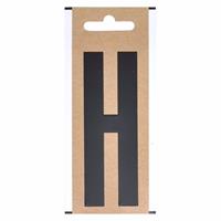 Bellatio Bootnaam sticker letter H zwart 10 cm