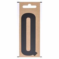 Bellatio Bootnaam sticker letter Q zwart 10 cm