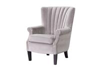Designersguild fauteuil Scarlett Velvet Light Grey 78x83x101cm
