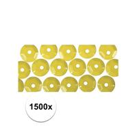 Rayher hobby materialen 1500x Pailletten geel 6 mm