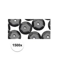 Rayher hobby materialen 1500x Pailletten zwart 6 mm