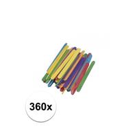Rayher hobby materialen Gekleurde knutselhoutjes 360 stuks