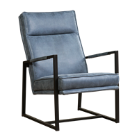 Gijs Meubels Leren fauteuil square, bruin leer, bruine stoel
