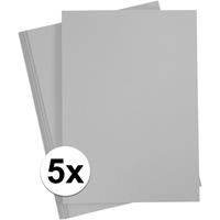 5x A4 hobby karton grijs 180 grams