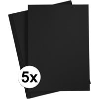 5x A4 hobby karton zwart 180 grams