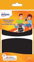 Avery Family krijtbordetiketten, ft 9,5 x 6,3 cm, ophangbare etui met 10 etiketten