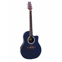 Dimavery RB-300 Elektrik- und Akustikgitarre, Flamed Blue