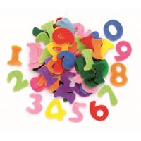Hobby vilt 150 gekleurde vilten cijfers 2,5 cm Multi