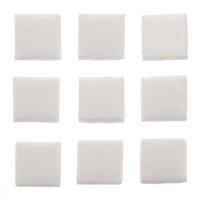 30 stuks vierkante mozaieksteentjes wit 2 cm Wit