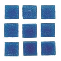 30 stuks vierkante mozaieksteentjes blauw 2 cm Blauw