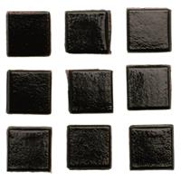 30 stuks vierkante mozaieksteentjes zwart 2 cm Zwart