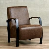 Gijs Meubels Leren fauteuil glory, bruin leer, bruine stoel