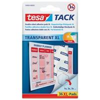 Tesa TACK® dubbelzijdige kleefpads transparant 59404 (pak 36 stuks)