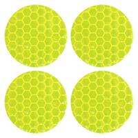 Simoni Racing reflecterende stickers 3 cm geel 4 stuks