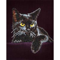Diamond Dotz hobbyset Midnight Cat - 28 x 36 cm
