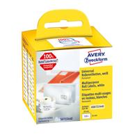 Etiket universeel Avery 70mm x 54mm, wit permanent, 1 x 320 etiketten