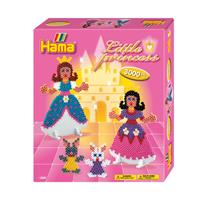 Hama Perlen HAMA 3230 Geschenkset Kleine Prinzessinnen, 3.000 midi-Perlen & Zubehör rosa