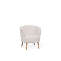 Beliani ODENZEN Fauteuil Wit Polyester