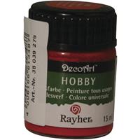 Rayher hobby materialen Hobby acrylverf wijnrood 15 ml Rood