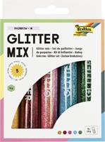 Folia Paper Glitterpoeder Folia 14gr Rainbow 5 kleuren