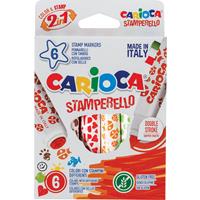 Carioca stempelstift Stamperello, doos van 6 stuks in geassorteerde kleuren