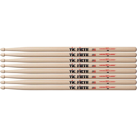 Vic Firth P5B.3-P5B.1 American Classic 5B Drum Sticks, Wooden Tip (4 Pairs)