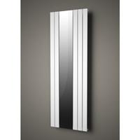 Plieger Cavallino Specchio designradiator verticaal met spiegel middenaansluiting 1800x602mm 773W mat zwart 7250328