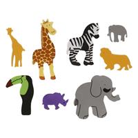 32x Foam safari dieren knutsel materiaal voor kinderen Multi