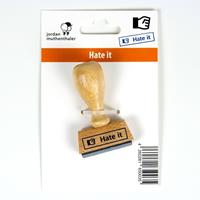 Hate It stempel 4 x 2 cm Bruin