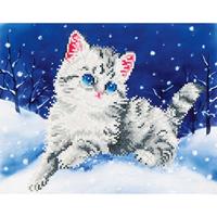 Diamond Dotz Kitten In The Snow 4.345 Dotz Diamond painting
