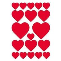 Valentijn - 114x hartjes love stickers Rood